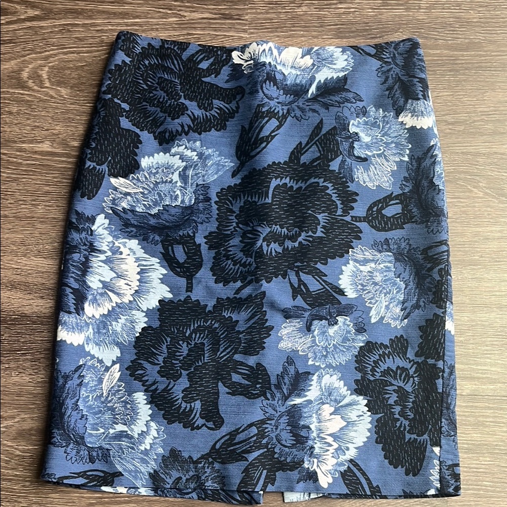 Ann Taylor Blue Mini Pencil Skirt for Work